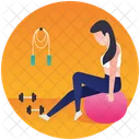 Gymnastikball Gymnastikubungen Fitnessgerate Icon