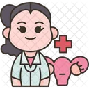 Gynaecologist Doctor Woman Icon