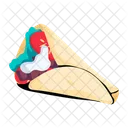 Gyros Pita Bread Chicken Wrap Icon