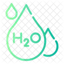 H 2 O Waterdrop Education Icon