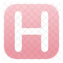 H Alphabet  Icon