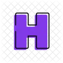 H Letter Alphabet Icon