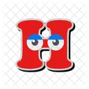 H Letter Alphabet Icon