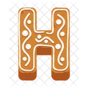 H Letter Cookies Cookies Biscuit Icon