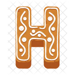 H Letter Cookies  Icon