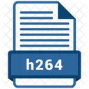 H 264 Arquivo Formato Ícone