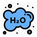 H 2 O Cloud Chemical Formula Icon