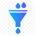 H 2 O Funnel Water Filter Icon