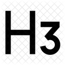 H Icono De Editor Icono De Formato De Texto Icono