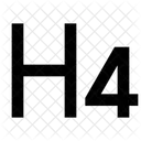 H Icono De Editor Icono De Formato De Texto Icono