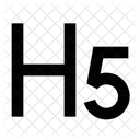 H Icono De Editor Icono De Formato De Texto Icono