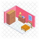 Cama Sofa Mesa Icono