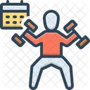 Habits Knack Healthcare Dumbbell Exercise Man Icon