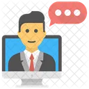 Chat De Cliente Representante Del Cliente Chat Icono