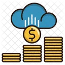 Dinero Hacer Nube Icono