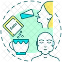 Hacer gárgaras con agua salada  Icono