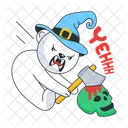 Hacha De Halloween Feliz Halloween Oso De Halloween Icono