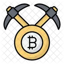 Hacha de minería bitcoin  Icono