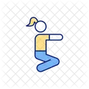 En Cuclillas Cuerpo Quema Icono