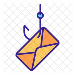 Hack Mail Icon - Download In Colored Outline Style