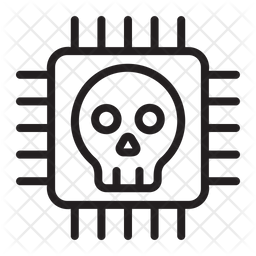 Hacked Chip Icon - Download in Line Style