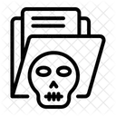 Hacked Data Loss Cyber Crime Icon