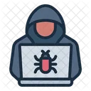 Hacker Avatar Delito Cibernetico Icono