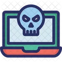 Hacking Laptop Virus Icon