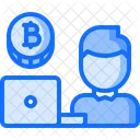 User Laptop Bitcoin Icon