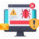 Cyber Attact Cyber Crimes Cyber Security Icon