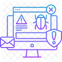 Cyber Attact Cyber Crimes Cyber Security Icon