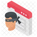 Hacker Cyber Crime Cyber Warfare Icon