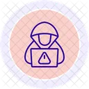 Hacker Alarmzeilensymbol Symbol