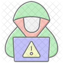 Hacker Alert Lineal Color Icon Icon