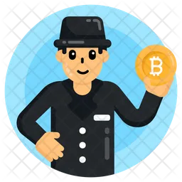 Hacker de bitcoins  Icono