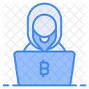 Bitcoin Criptomoneda Hacker Icono