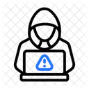 Intruder Laptop Cyber Security Icon