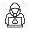 Intruder Laptop Cyber Security Icon