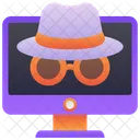 Cyber Web Hacker Spy Icon