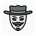 Hacker Maske Anonym Cyber Kriminalitat Icon