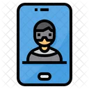 Hacker Smartphone Crimen Icono