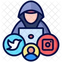Hacking Social Media Hacker Icon