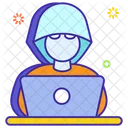 Hacker Activity Hacktivist Cybercriminal Icon