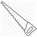 Hacksaw Grey Thin Line Icon Icône