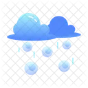 Hagel Bewolkt Regenguss Symbol