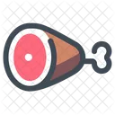 Essen Scheibe Fleisch Symbol