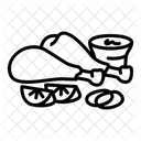 Hahnchenschenkel Symbol