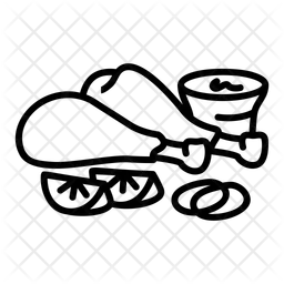 Hähnchenschenkel-  Symbol