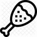 Hahnchenschenkel Eichel Mandel Symbol