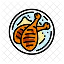 Bein Huhn Gericht Symbol